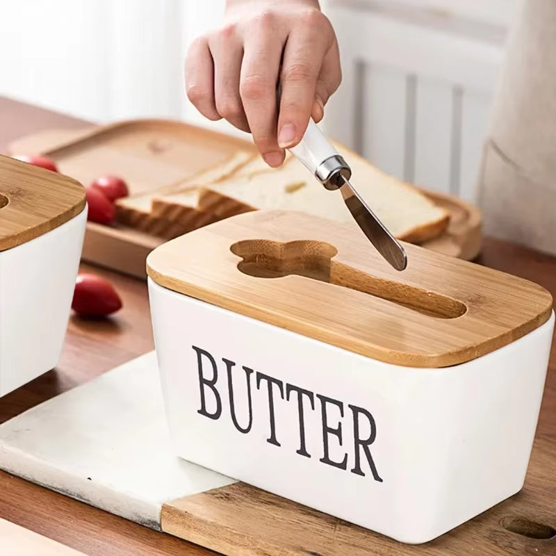 Boîtes en Céramique avec Couvercles en Bois – Élégance et Praticité