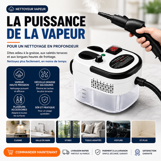 Nettoyeur Vapeur Multifonction – Puissance & Propreté en Profondeur