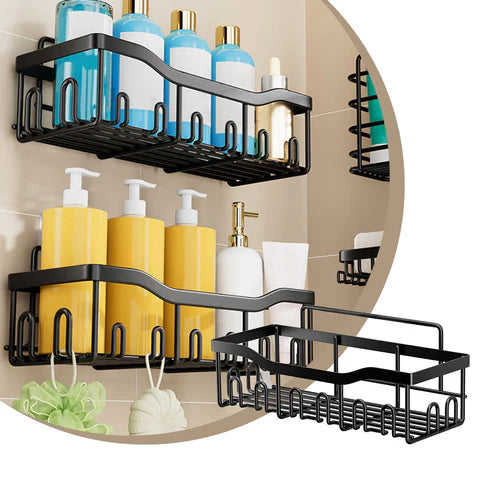 Lot de 5 étagères de rangement murales adhésives