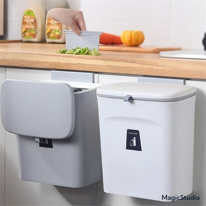 Poubelle Murale Compacte et Écologique pour Cuisine et Salle de Bain