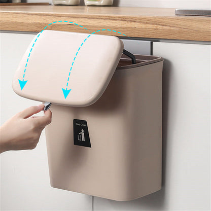 Poubelle Murale Compacte et Écologique pour Cuisine et Salle de Bain