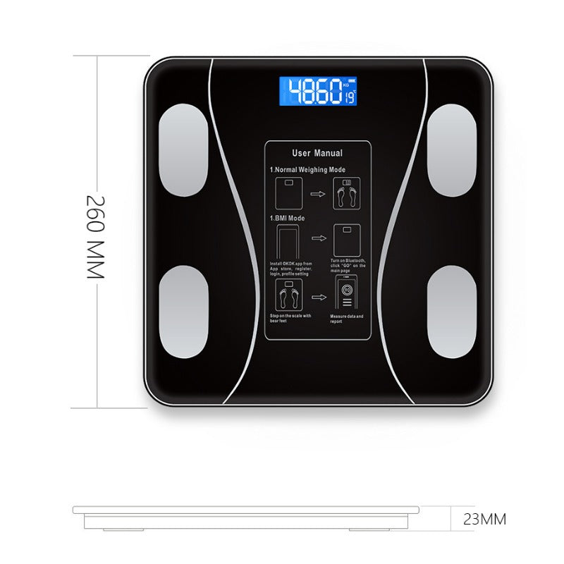 Balance Électronique avec Analyse Complète du Corps et Connexion Bluetooth
