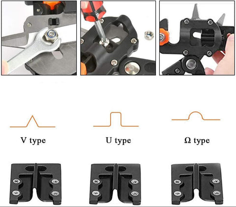Sécateur de Greffe 2 en 1 avec 3 Lames Interchangeables pour Arbres et Plantes